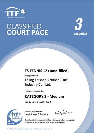 Certificado ITF-TS Tenis 12 Medio 3