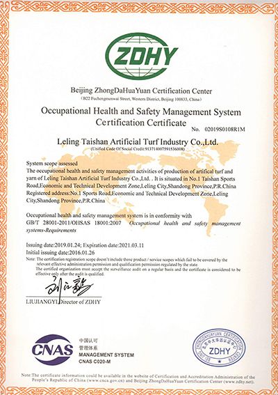 Certificación del sistema de gestión de seguridad y salud ocupacional